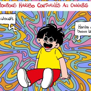Impression dessin Bonbon haribo au cannabis