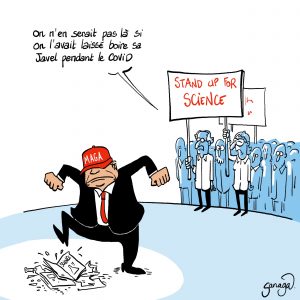 Impression dessin Trump et la science